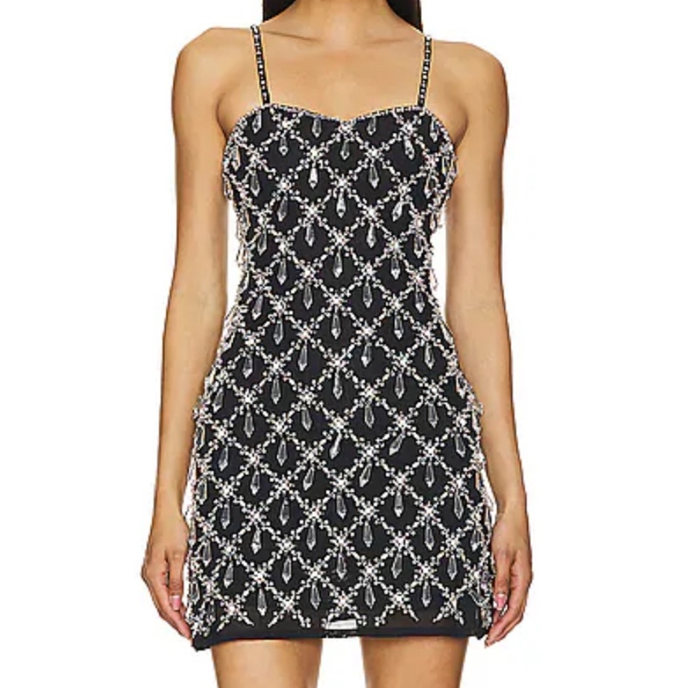 Oceanus X Revolve Mini Dress in Black Size L NWOT